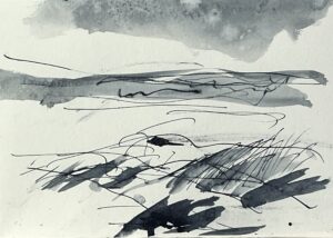 A stormy day at the beach