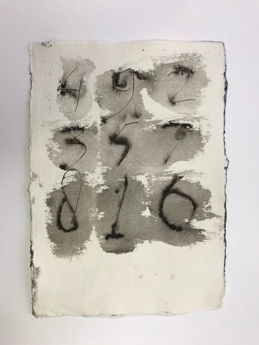Numbers, 2017, ink on paper